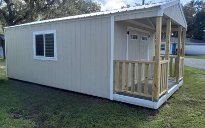 Smart Siding Porch with Double Doors Americana Porch Model Shed